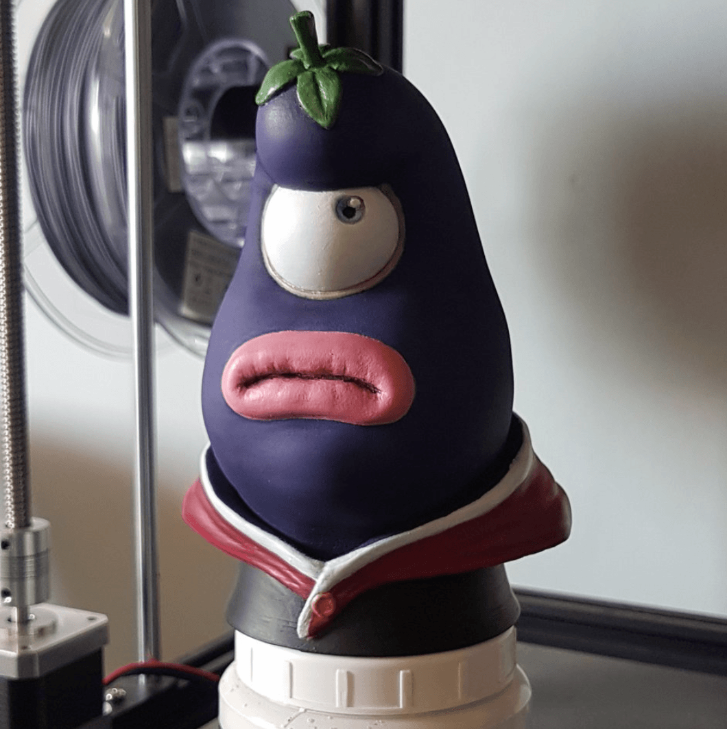Download free OBJ file Eggplant Wizard • 3D print object ・ Cults